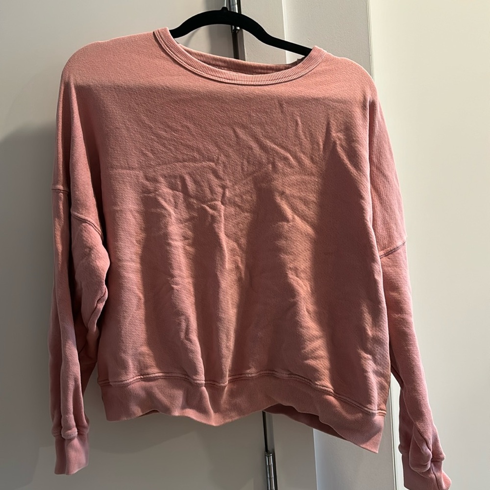 THE GREAT. Women's Pink Pullover Sweatshirt